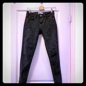 Zara snake skin skinny jeans